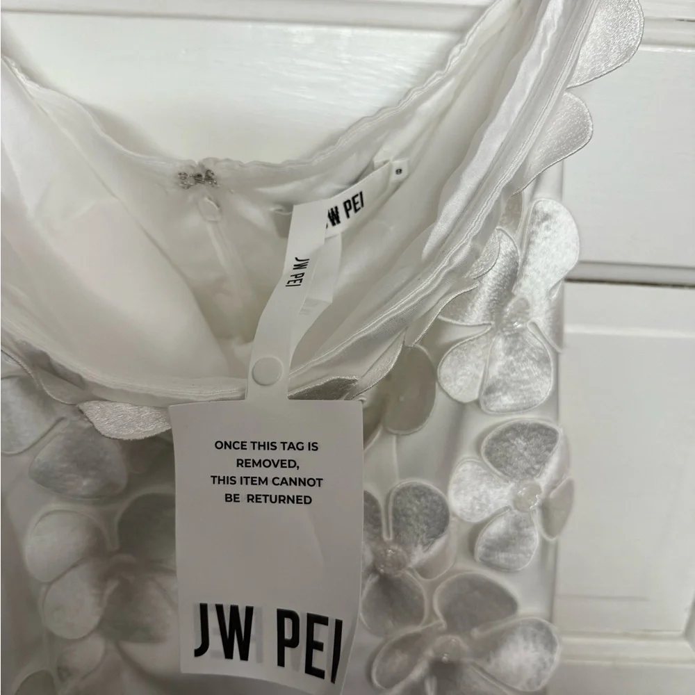 JW PEI White Strapless Dress with Elegant Silhouette - Picture 10 of 11